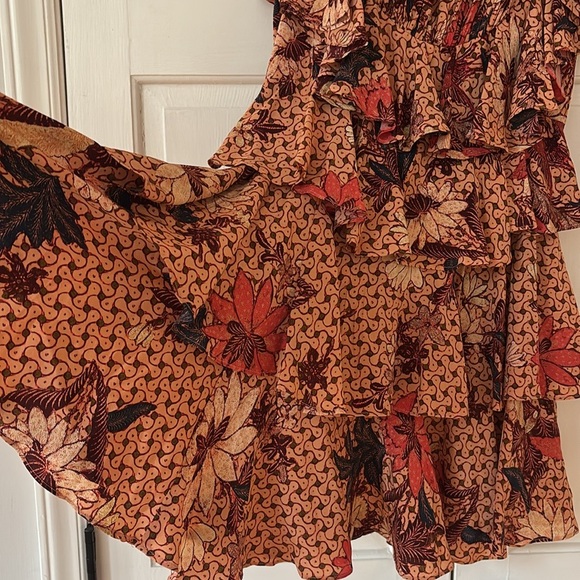 Ulla Johnson Ayla Mini Dress SILK Flutter Floral Tropical Ruffle NEW NWT Size 8 - Picture 9 of 17